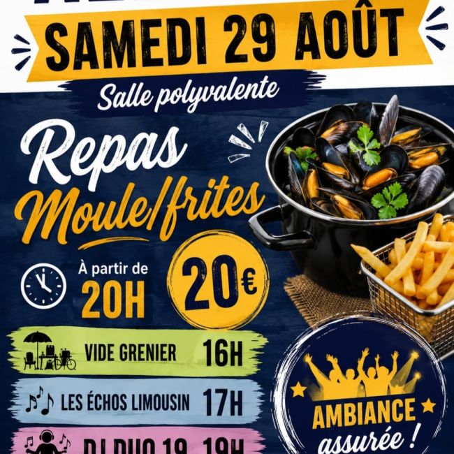 Festivités du samedi 29 août 2026 à la salle polyvalente Raymond Raoul d’Albussac