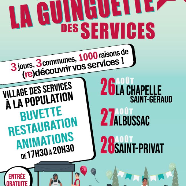 La guinguette des services à Albussac le mercredi 27 août 2025