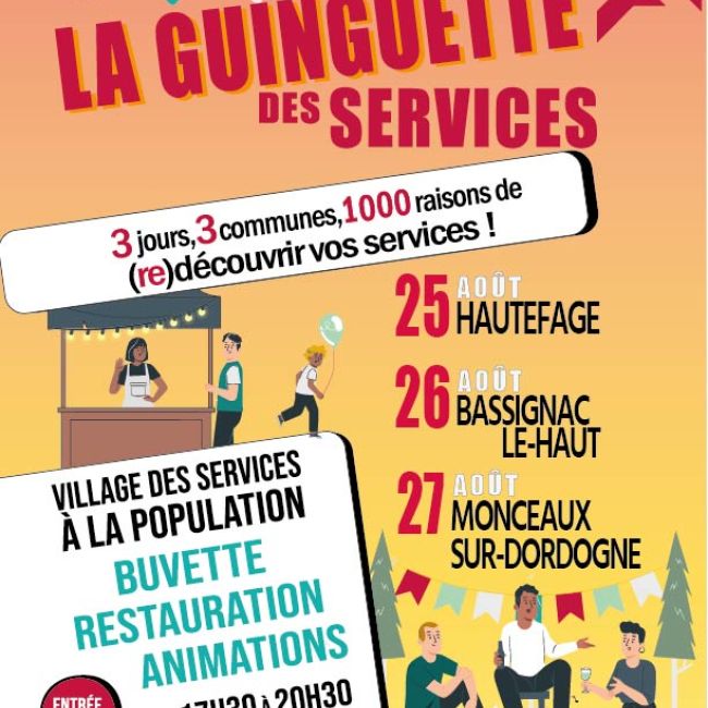 Jeudi 27 août 2026 – La Guinguette des Services à Monceaux-sur-Dordogne