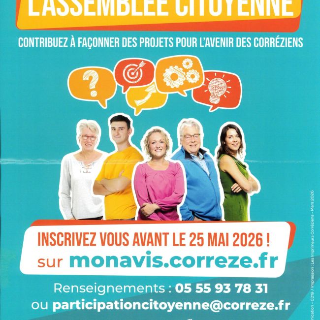 Rejoignez l’assemblée citoyenne, inscrivez-vous avant le 25 mai 2026 !